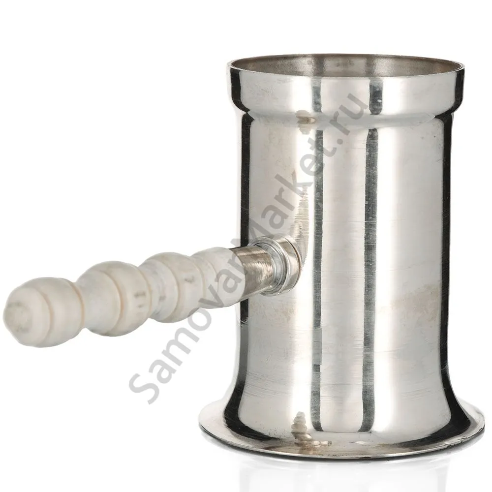 Самовар антикварный на дровах 4 литра формы «Рюмка» Шапошникова, фурнитура кость,посеребрённый Самовар антикварный на дровах 4 литра формы «Рюмка» Шапошникова, фурнитура кость,посеребрённый