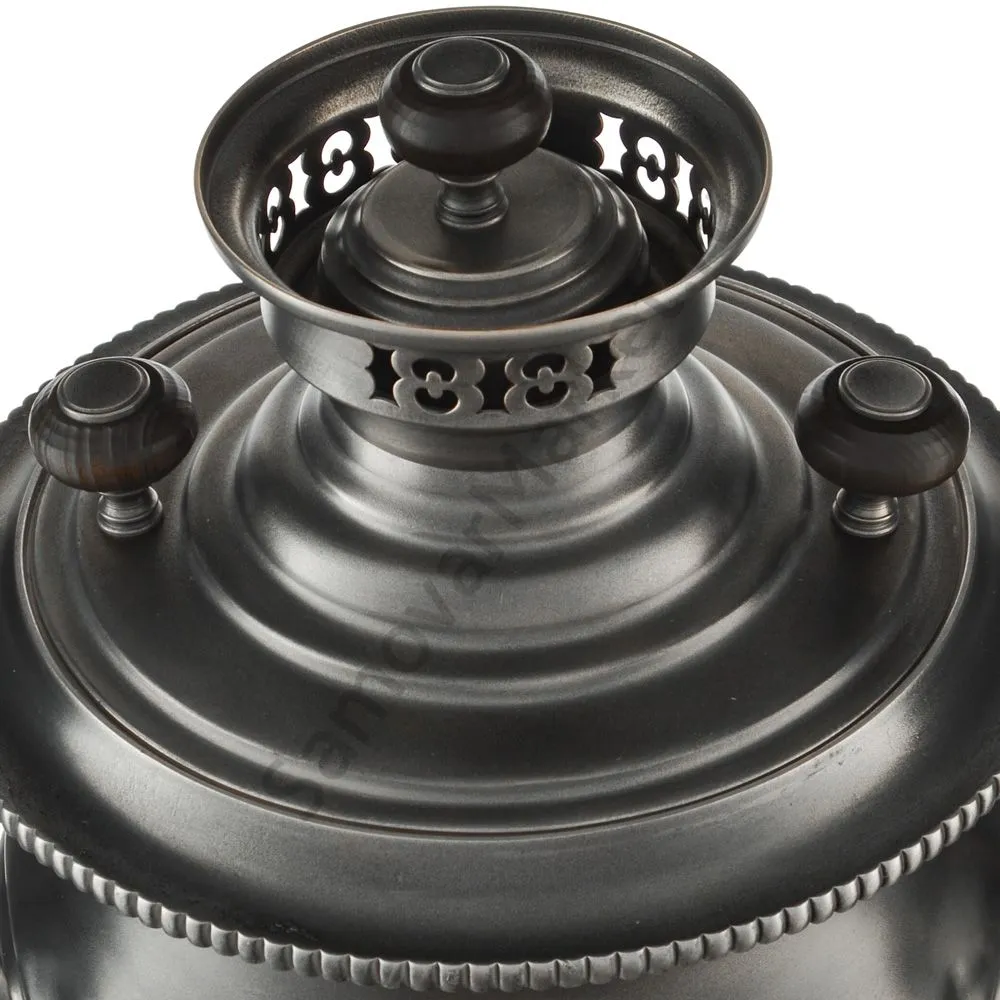 Самовар антикварный на дровах 5 литров формы «Рюмка гранная» Кольчугино, «Графит», эксклюзив Самовар антикварный на дровах 5 литров формы «Рюмка гранная» Кольчугино, «Графит», эксклюзив