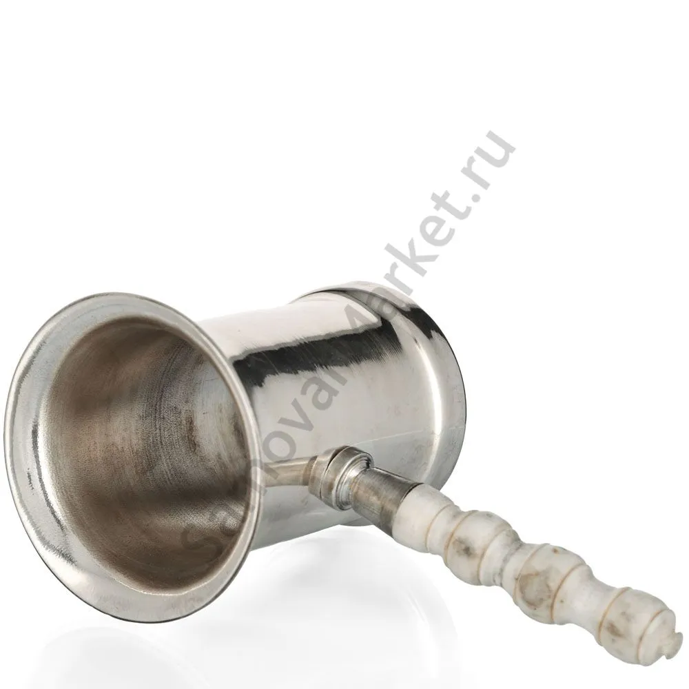 Самовар антикварный на дровах 4 литра формы «Рюмка» Шапошникова, фурнитура кость,посеребрённый Самовар антикварный на дровах 4 литра формы «Рюмка» Шапошникова, фурнитура кость,посеребрённый