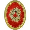 Поднос для самовара с художественной росписью «Кудрина красная»