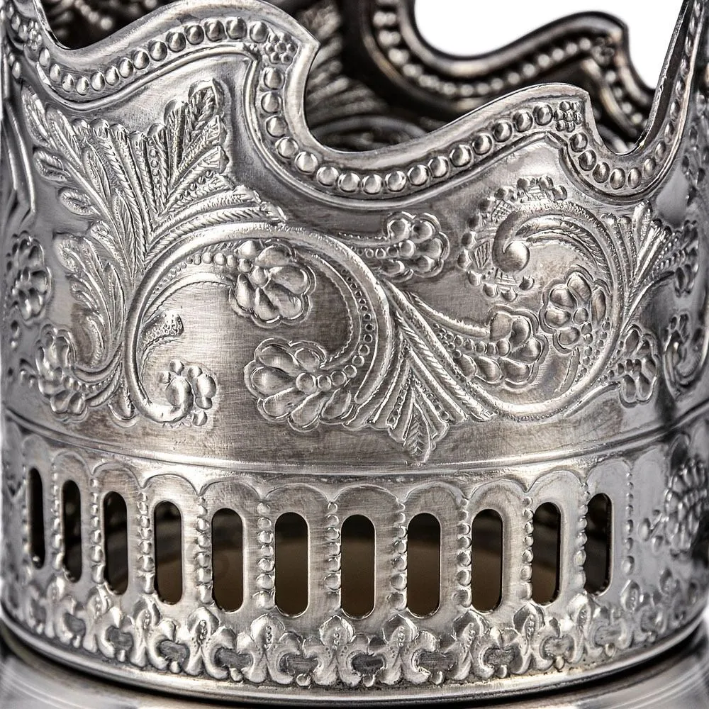 Подстаканник никелированный с чернью «Глухарь» Подстаканник никелированный с чернью «Глухарь»