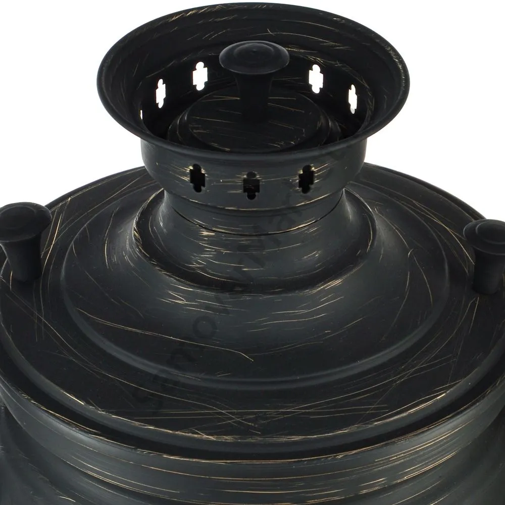 Самовар антикварный на дровах 8 литра формы «Банка», Кольчугино, золотые нити в патине Самовар антикварный на дровах 8 литра формы «Банка», Кольчугино, золотые нити в патине