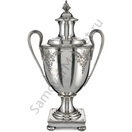 Самовар сервировочный, антикварный 2,4 литра «Ампир», серебрение