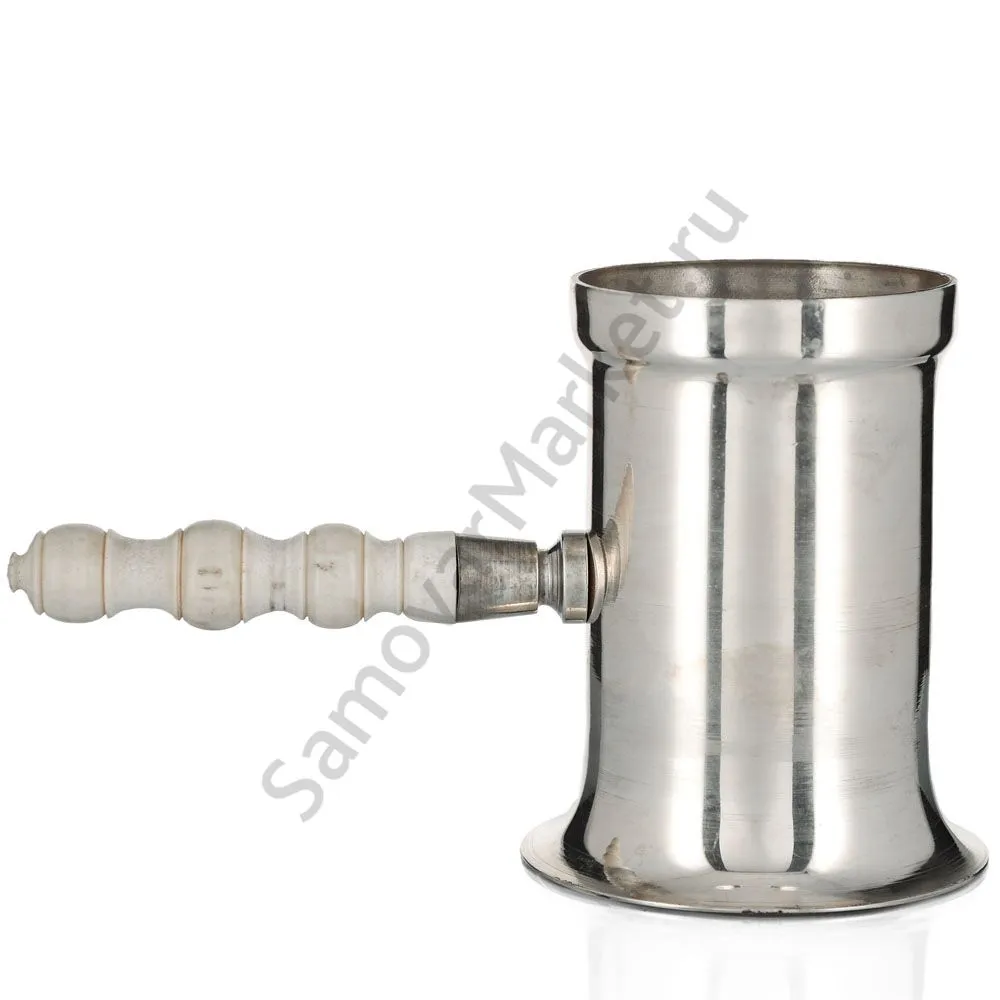 Самовар антикварный на дровах 4 литра формы «Рюмка» Шапошникова, фурнитура кость,посеребрённый Самовар антикварный на дровах 4 литра формы «Рюмка» Шапошникова, фурнитура кость,посеребрённый