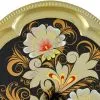 Поднос для самовара овальный с художественной росписью «Кудрина чёрная» Поднос для самовара овальный с художественной росписью «Кудрина чёрная»