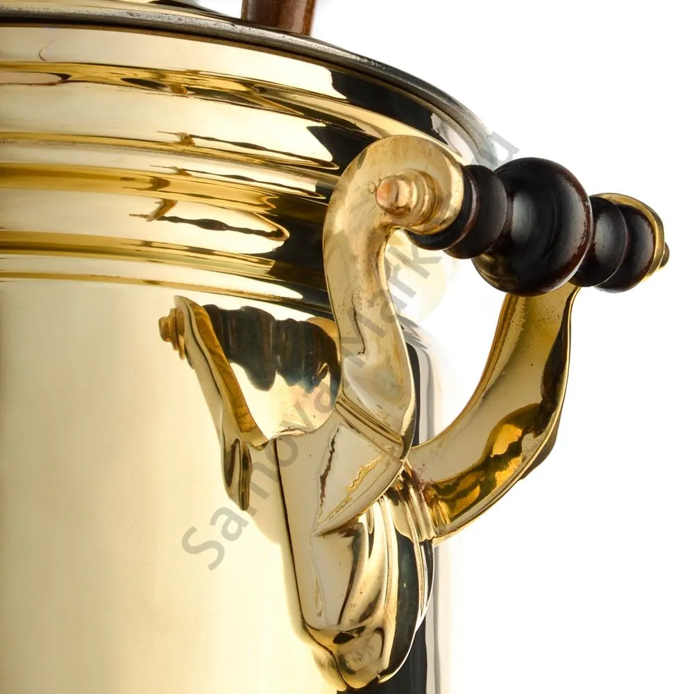 Самовар на дровах 7 литров формы «Банка», ТПТ, литьё, золотой, категория «Люкс» Самовар на дровах 7 литров формы «Банка», ТПТ, литьё, золотой, категория «Люкс»