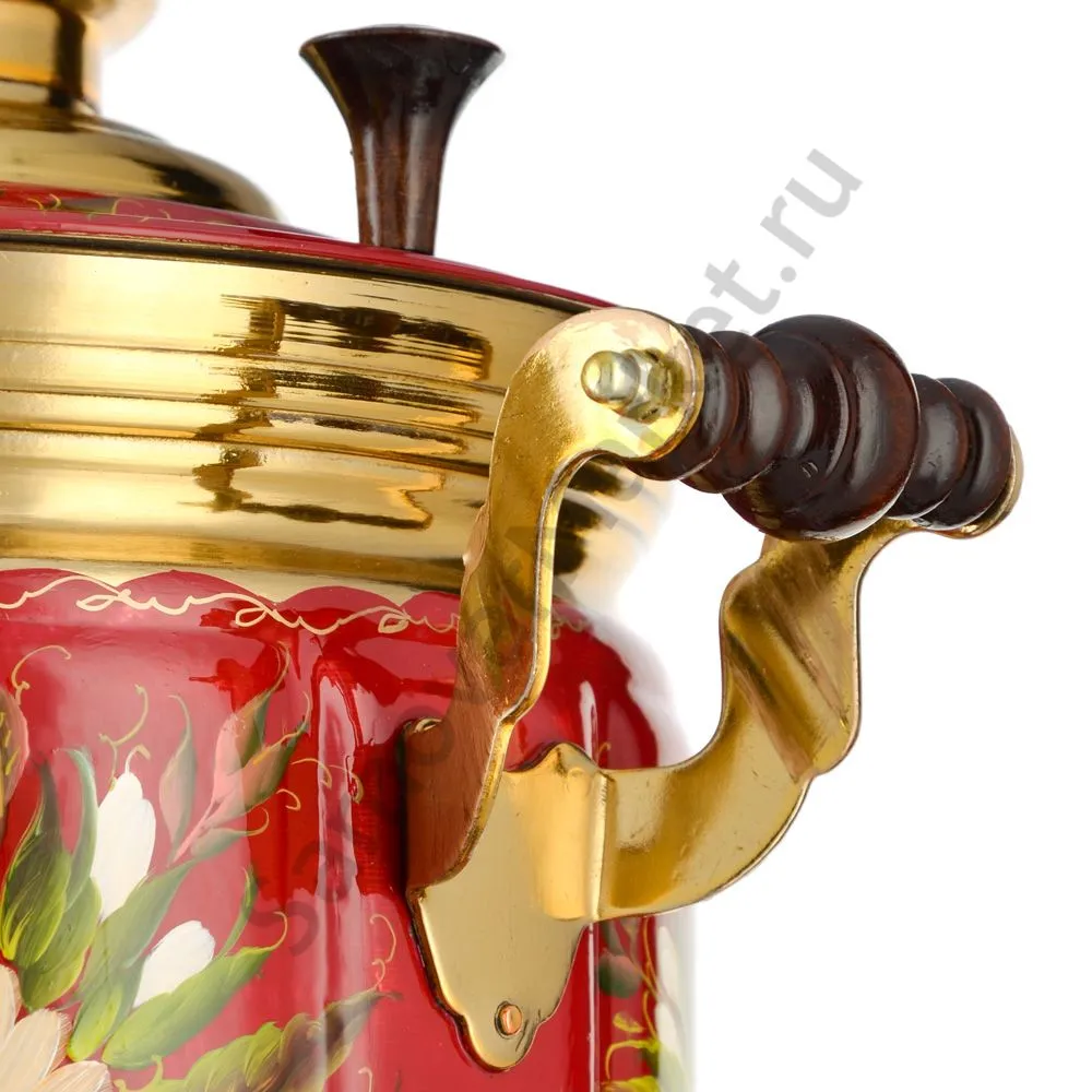 Самовар электрический 10 литров с худ. росписью «Ромашки с клубникой» формы «Банка» Самовар электрический 10 литров с худ. росписью «Ромашки с клубникой» формы «Банка»