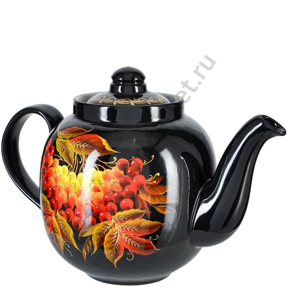 Чайник большой заварочный для самовара с художественной росписью «Осенний виноград» Чайник большой заварочный для самовара с художественной росписью «Осенний виноград»
