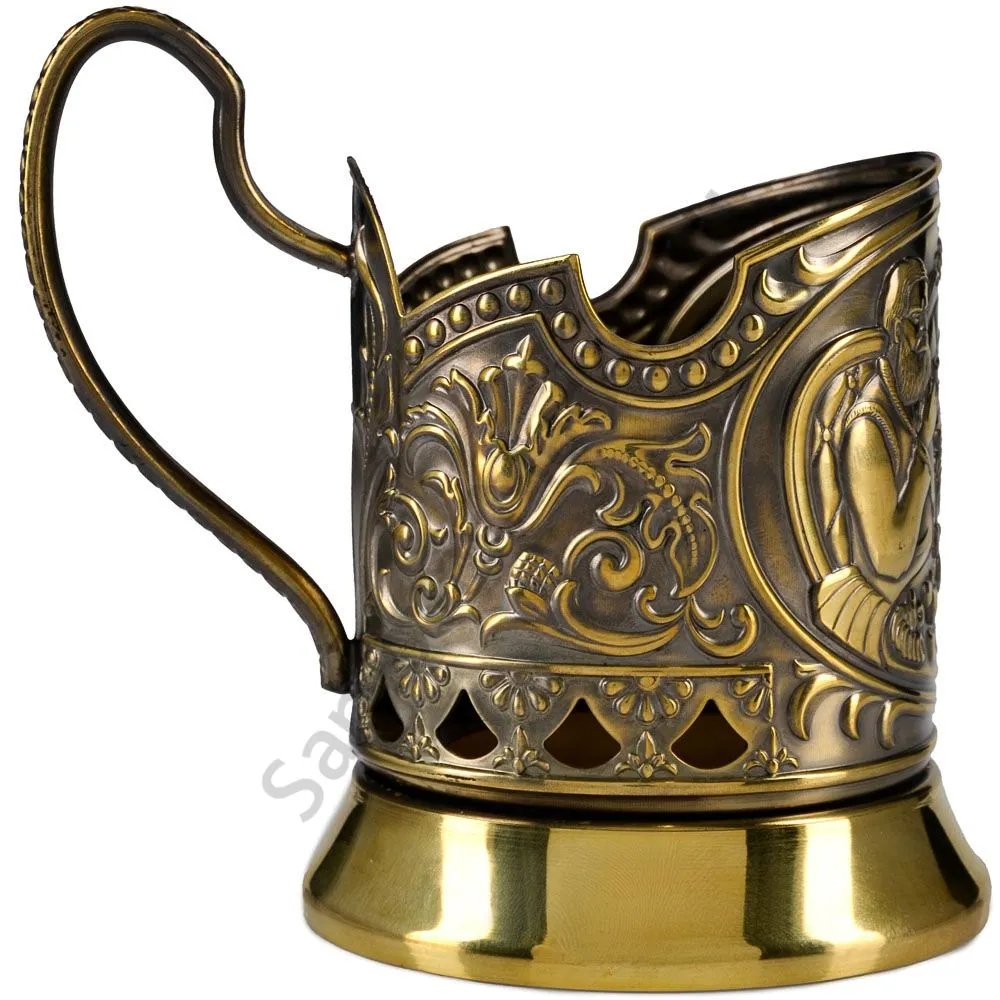 Подстаканник латунный «Русское чаепитие» Подстаканник латунный «Русское чаепитие»