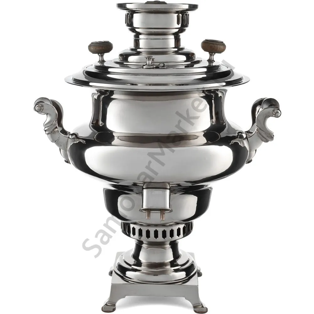 Самовар антикварный комбинированный 5 литров формы «Репка» Соловьёва, набор «Толстовский» Самовар антикварный комбинированный 5 литров формы «Репка» Соловьёва, набор «Толстовский»