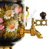 Самовар электрический 3 л с автоотключением, худ.росписью «Ромашки с клевером» формы «Банка» Самовар электрический 3 л с автоотключением, худ.росписью «Ромашки с клевером» формы «Банка»