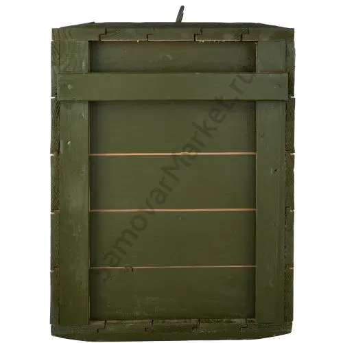 Ящик деревянный с «Гербом РФ» для самовара до 5 литров, полевой