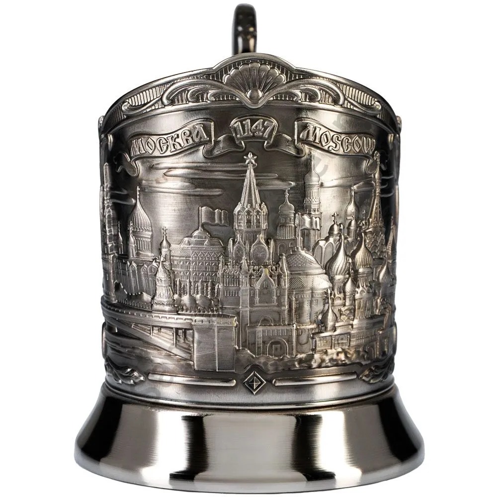 Подстаканник никелированный с чернью «Москва» Подстаканник никелированный с чернью «Москва»