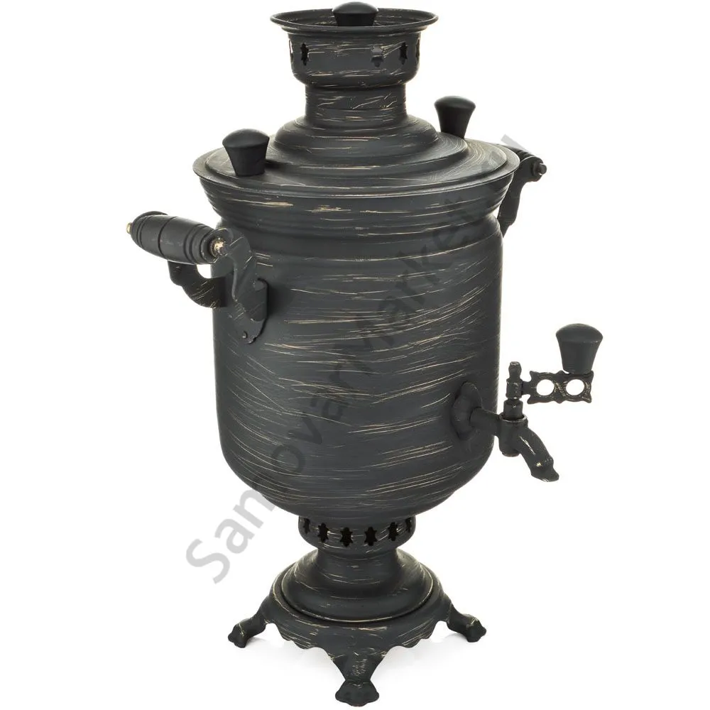 Самовар комбинированный 5 литров формы «Банка» золотые нити в патине, категория «Эксклюзив» Самовар комбинированный 5 литров формы «Банка» золотые нити в патине, категория «Эксклюзив»