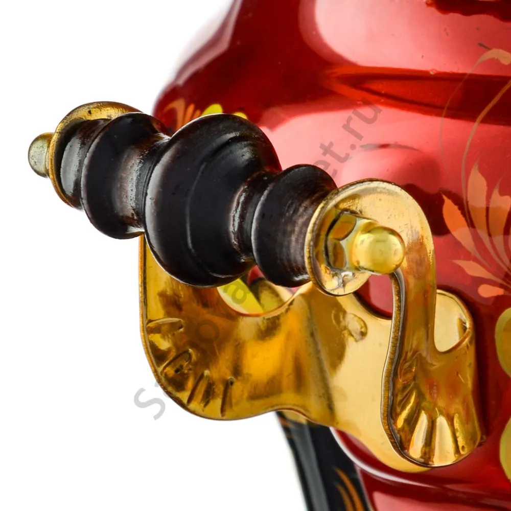 Самовар электрический 2,5 литра с автоотключением, худ. росписью «Хохлома» формы «Груша» Самовар электрический 2,5 литра с автоотключением, худ. росписью «Хохлома» формы «Груша»