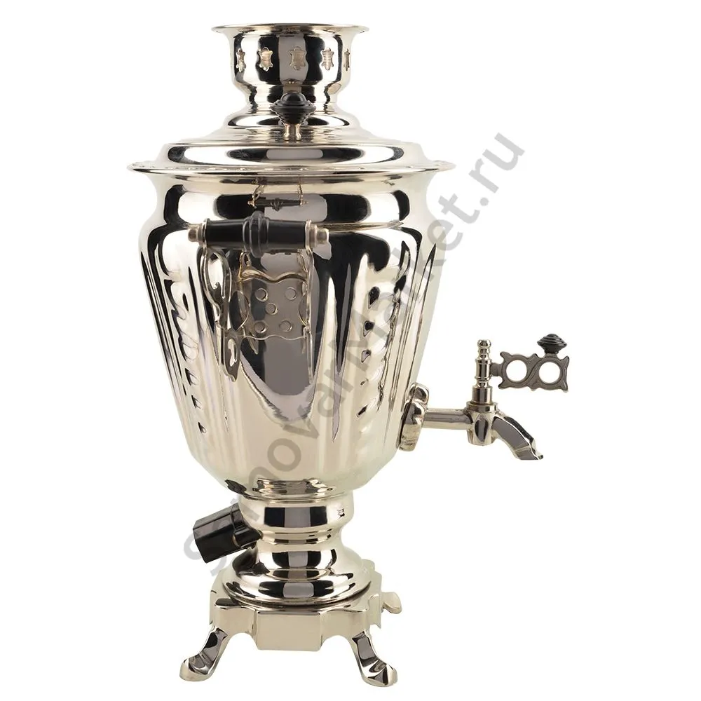 Самовар электрический 3 литра формы «Рюмка» с защитой ТЭН, литьё, серебристый Самовар электрический 3 литра формы «Рюмка» с защитой ТЭН, литьё, серебристый