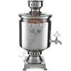 Самовар на дровах 7 литров формы «Банка» нержавеющая сталь, серебристый