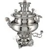 Самовар антикварный на дровах 6 литров формы «Репка» И.Ф. Капырзина, серебристый