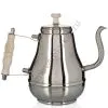 Чайник заварочный для самовара большой 1 литр, фурнитура кость, серебристый Чайник заварочный для самовара большой 1 литр, фурнитура кость, серебристый