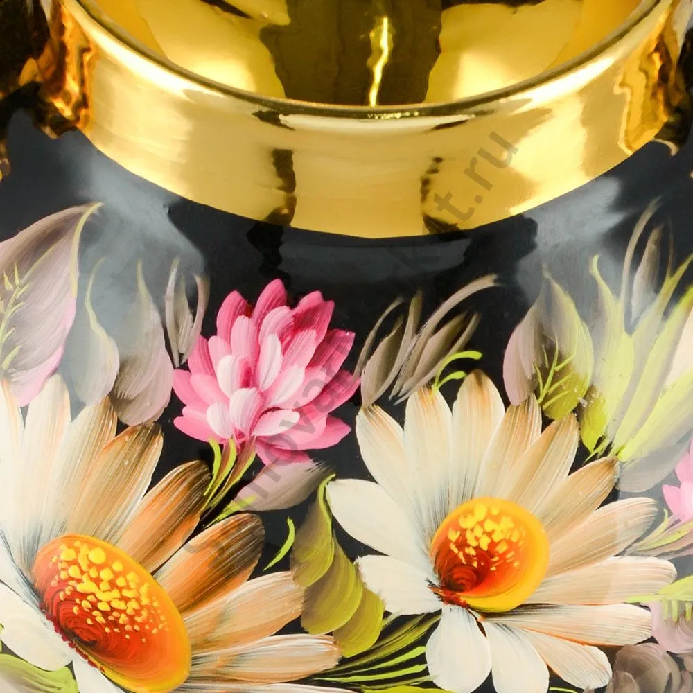 Чайник заварочный для самовара с художественной росписью «Ромашки с клевером» Чайник заварочный для самовара с художественной росписью «Ромашки с клевером»