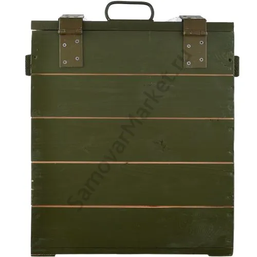 Ящик деревянный с «Гербом РФ» для самовара до 5 литров, полевой