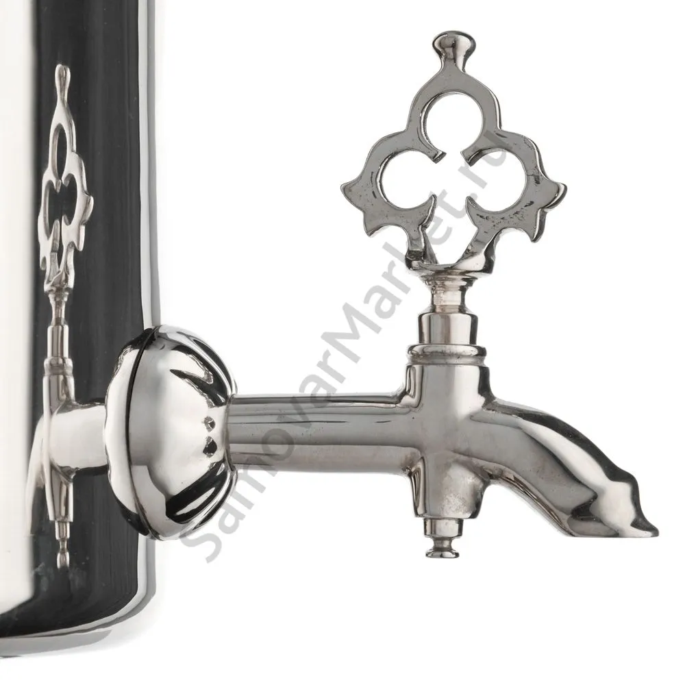 Самовар буфетный электрический 45 литров, фигурные ручки, кран «Ветка», серебристый Самовар буфетный электрический 45 литров, фигурные ручки, кран «Ветка», серебристый