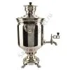 Самовар на дровах 5 литров формы «Банка», серебристый, категория «Дачный»