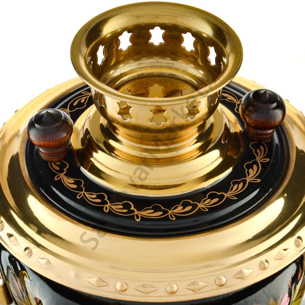 Самовар электрический 3 литра с авто.откл художественной росписью «Ромашки с клевером» формы «Рюмка» Самовар электрический 3 литра с авто.откл художественной росписью «Ромашки с клевером» формы «Рюмка»