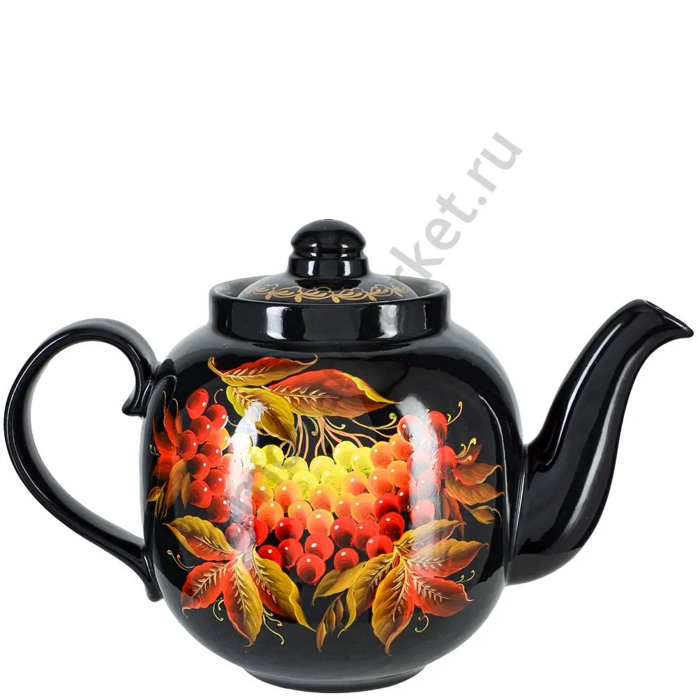 Чайник большой заварочный для самовара с художественной росписью «Осенний виноград» Чайник большой заварочный для самовара с художественной росписью «Осенний виноград»
