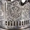 Подстаканник никелированный с чернью «Отечество, Долг, Честь»