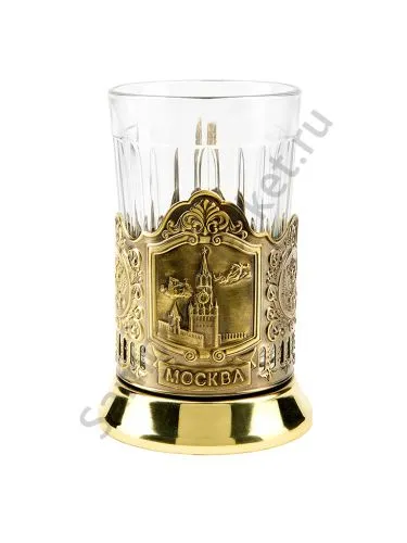 Подстаканник латунный «Спасская башня»
