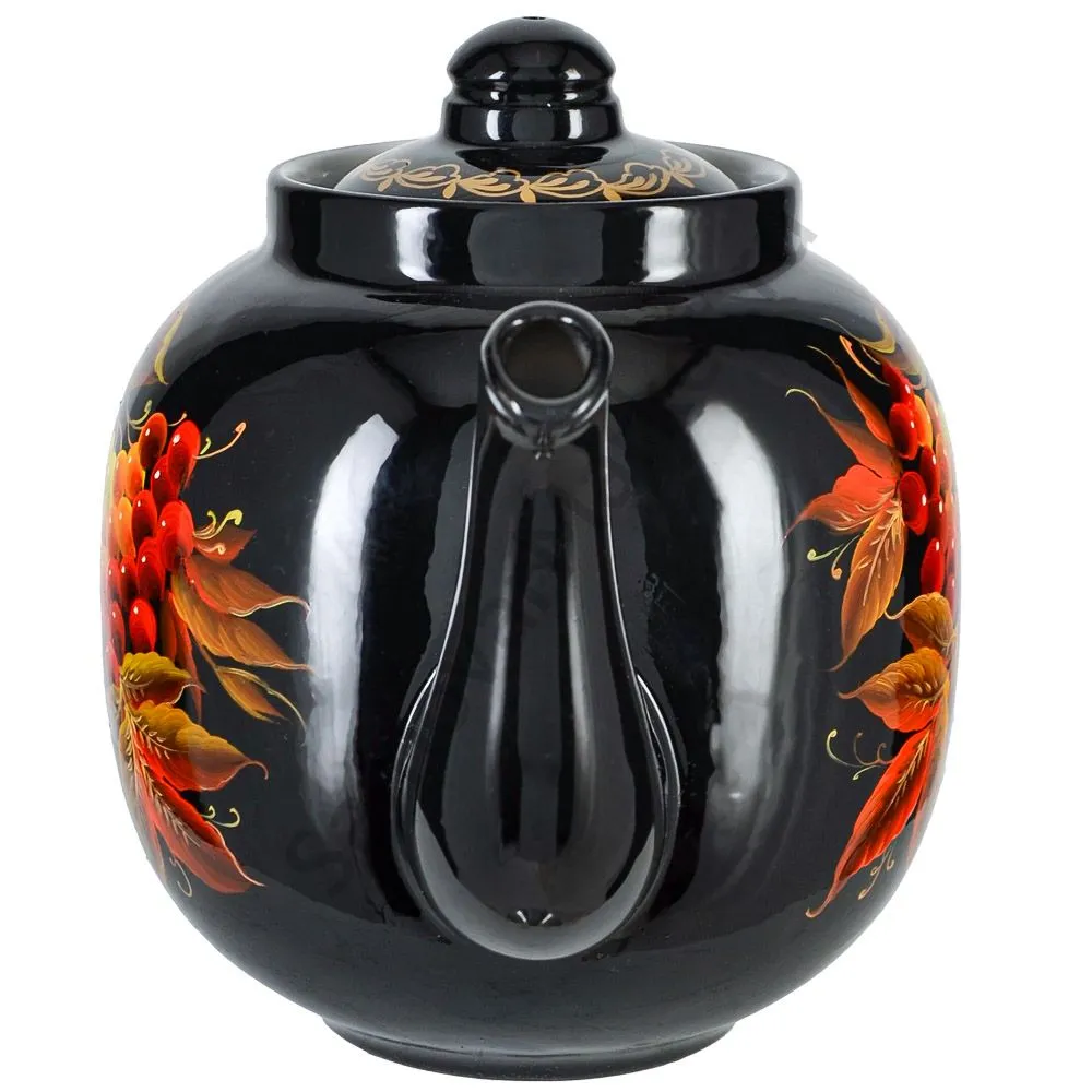 Чайник большой заварочный для самовара с художественной росписью «Осенний виноград» Чайник большой заварочный для самовара с художественной росписью «Осенний виноград»