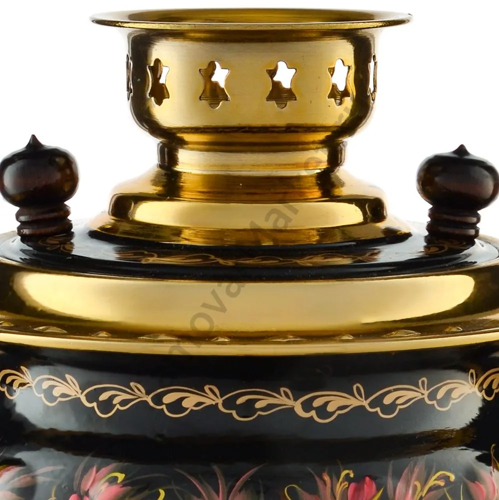 Самовар электрический 2,5 л с автоотключением,худ.росписью «Ромашки с клевером» формы «Груша» Самовар электрический 2,5 л с автоотключением,худ.росписью «Ромашки с клевером» формы «Груша»