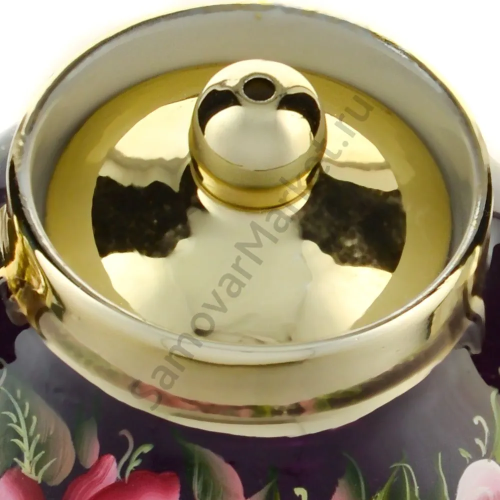 Самовар электрический 4 л.в наборе из 4 предметов с худ.росписью «Букет на фиолетовом в золоте» Самовар электрический 4 л.в наборе из 4 предметов с худ.росписью «Букет на фиолетовом в золоте»