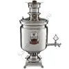 Самовар антикварный на дровах 7 литров формы «Банка» Н.И. Баташева с медалями, серебристый Самовар антикварный на дровах 7 литров формы «Банка» Н.И. Баташева с медалями, серебристый