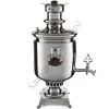 Самовар антикварный на дровах 6,5 литров формы «Банка» Н.И. Баташева с медалями, серебристый Самовар антикварный на дровах 6,5 литров формы «Банка» Н.И. Баташева с медалями, серебристый