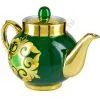Чайник заварочный для самовара с художественной росписью «Орнамент зелёный» 