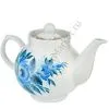Чайник заварочный для самовара с художественной росписью «Гжель с цветами» Чайник заварочный для самовара с художественной росписью «Гжель с цветами»