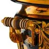 Самовар электрический 3 л с художественной росписью «Кудрина золото на чёрном» формы «Рюмка»