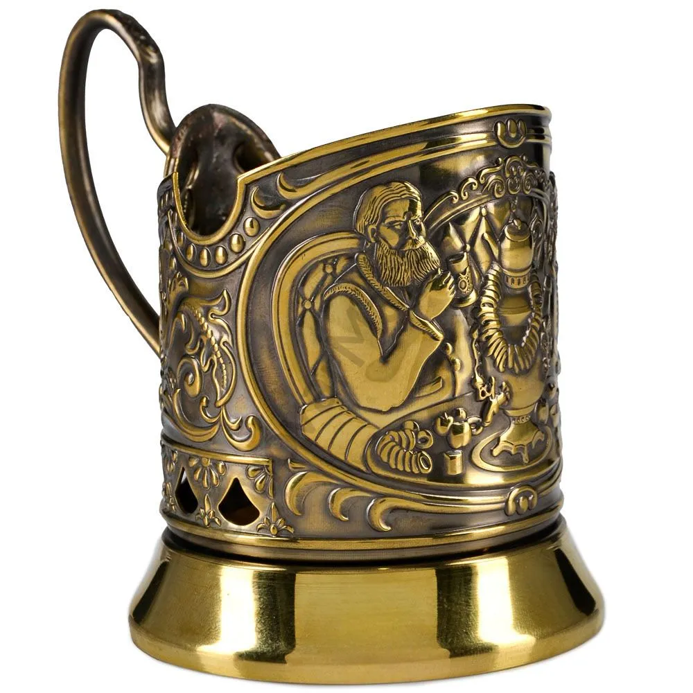 Подстаканник латунный «Русское чаепитие» Подстаканник латунный «Русское чаепитие»