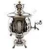 Самовар комбинированный 4,5 литра формы «Шар», серебристый Самовар комбинированный 4,5 литра формы «Шар», серебристый