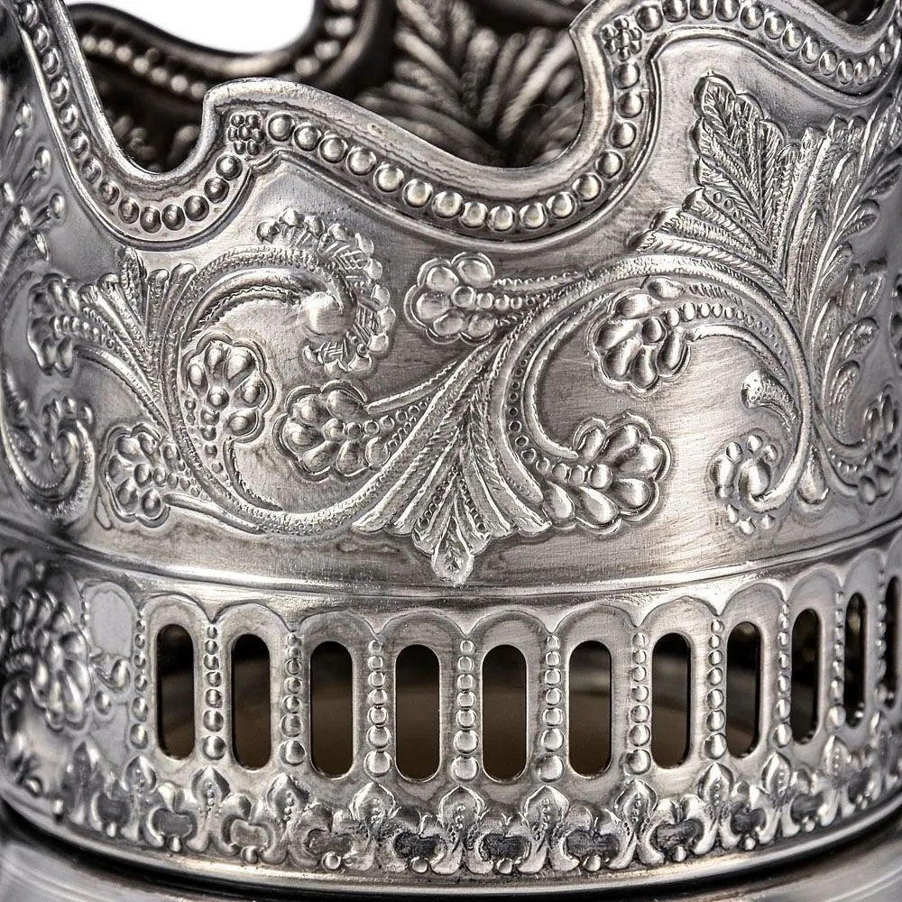 Подстаканник никелированный с чернью «Глухарь» Подстаканник никелированный с чернью «Глухарь»