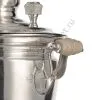 Самовар антикварный на дровах 1,1 литра формы «Рюмка» Романов,с трубой,фурнитура кость,посеребрённый
