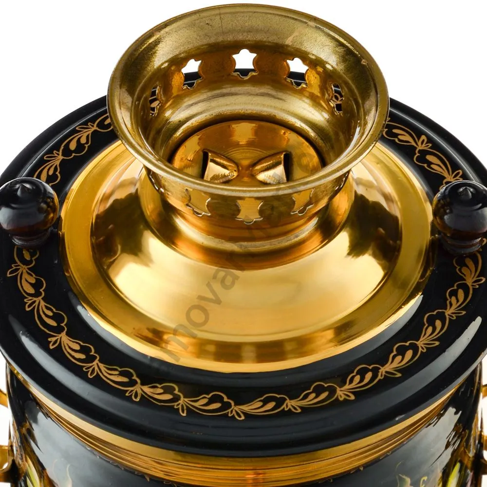 Самовар электрический 3 л с автоотключением, худ.росписью «Ромашки с клевером» формы «Банка» Самовар электрический 3 л с автоотключением, худ.росписью «Ромашки с клевером» формы «Банка»