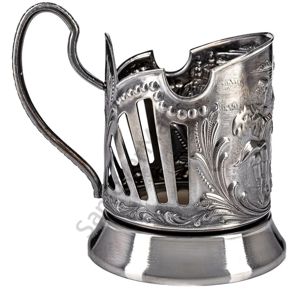 Подстаканник никелированный с чернью «Русские пляски» Подстаканник никелированный с чернью «Русские пляски»