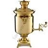 Самовар антикварный на дровах 6,5 литров формы «Банка» ТулПромТорг, золотистый Самовар антикварный на дровах 6,5 литров формы «Банка» ТулПромТорг, золотистый