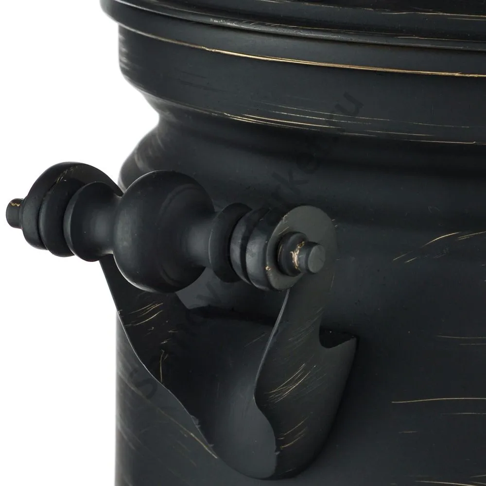 Самовар антикварный на дровах 8 литра формы «Банка», Кольчугино, золотые нити в патине Самовар антикварный на дровах 8 литра формы «Банка», Кольчугино, золотые нити в патине