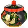 Сахарница с художественной росписью «Хохлома с ягодами в зелени №2» Сахарница с художественной росписью «Хохлома с ягодами в зелени №2»