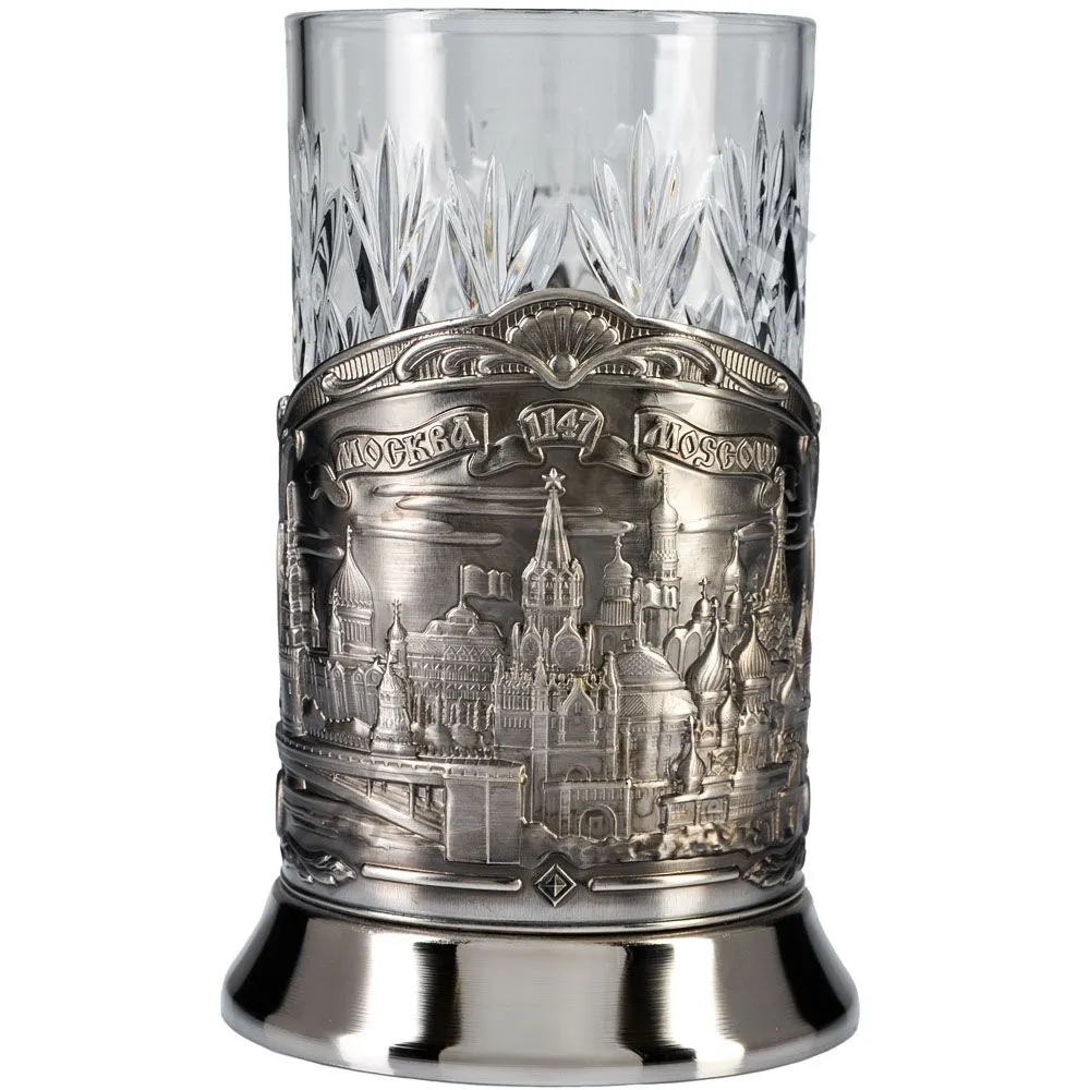 Подстаканник никелированный с чернью «Москва» Подстаканник никелированный с чернью «Москва»
