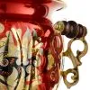 Самовар электрический 3 литра с художественной росписью «Кудрина красная» формы «Овал»